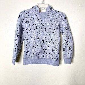 Paint Splatter Boys Hoodie Gray Boy Size S